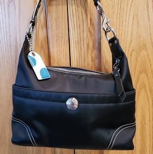 COACH Hampton Black Satin Handbag - 2008